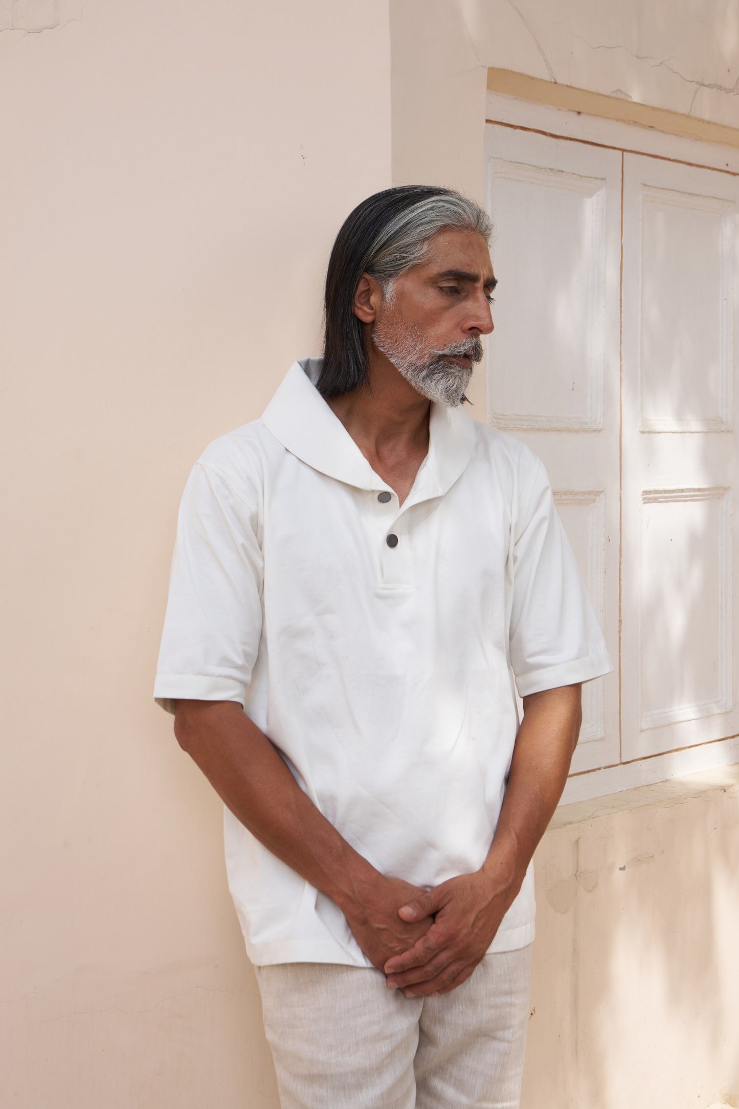 Henley Shirt - Cloud white