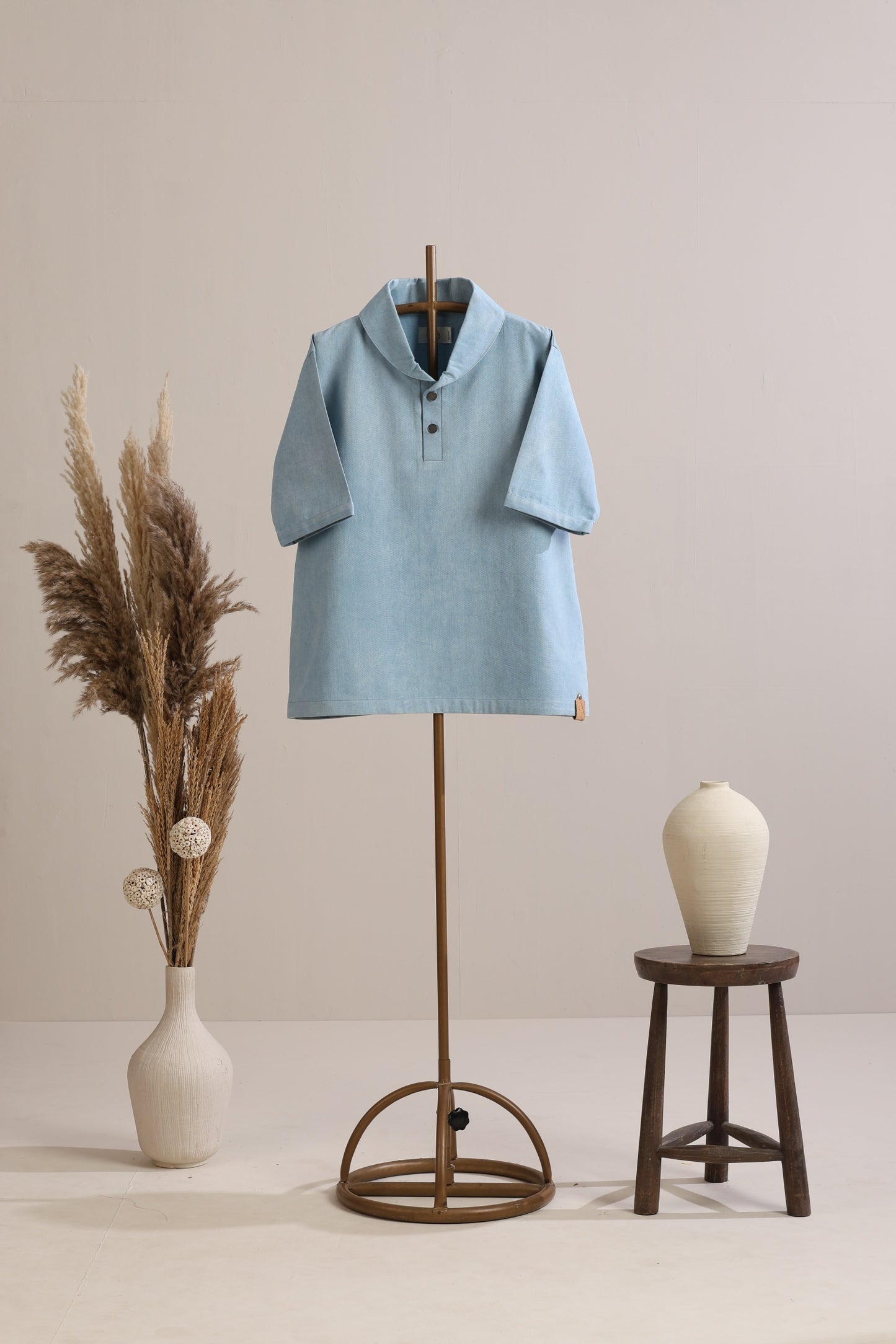 Henley Shirt - Light Blue