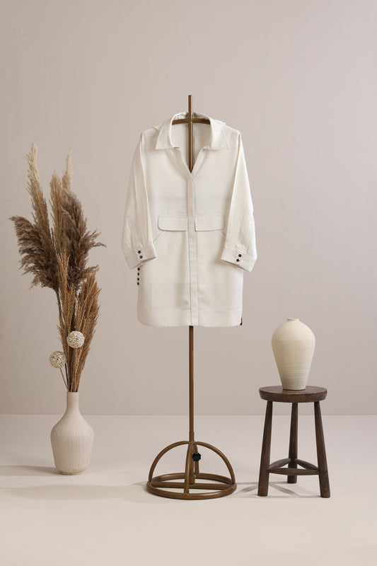 Holiday Dress - Cloud white