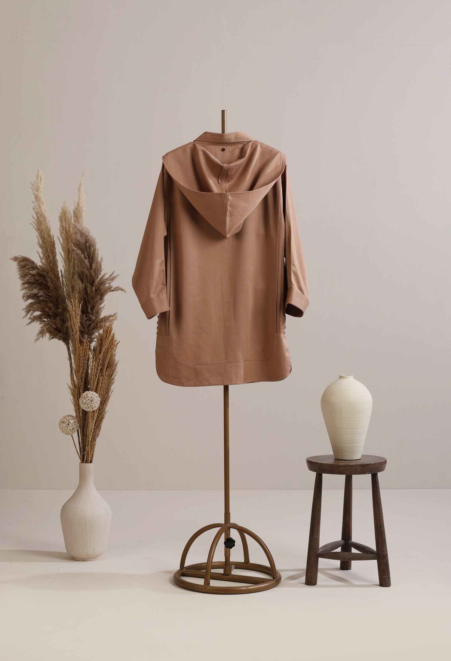 earthy brown dress Earthy Brown Cotton Schiffli Dress